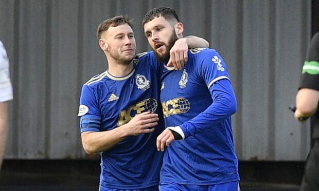 Cove Rangers pair Mitch Megginson and Gerry McDonagh were both on the scoresheet. Image: Dave Johnston.