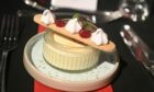 The Sicilian lemon dessert with raspberry was served up as part of the hospitality package. Image: Chris Sumner/DC Thomson