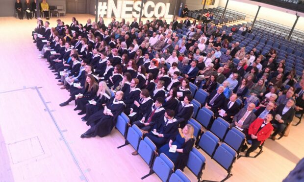 Students from different courses graduated from NesCol today. Image: Chris Sumner / DC Thomson.