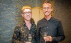 Home inspiration: Social media influencers Mark Strachan, left, and his fiancé Mark Cunningham were among the guests at the launch of the TwentyFour Rosemount showhome. Photo by Cala Homes.