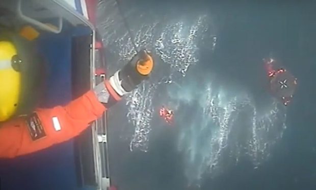 The crew of the Guiding Star were rescued in the North Sea. Image: MCA.