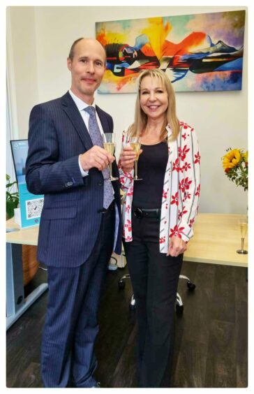 Paul and Fiona, owners of Profile Aesthetic in Aberdeen