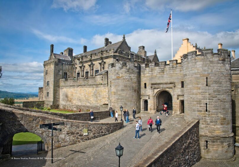 Tourists visit Stirling Castle, a perfect place for family days out in Scotland
