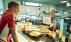 Aberdeen Football Club midfielder Jonny Hayes decides what to have for lunch at Cormack Park. Image: Blair Dingwall/DC Thomson