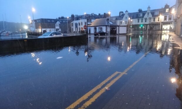 Flooding warnings in place for the Western and Northern Isles. Image supplied by Murdo Maclean News