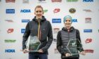 Dougie Selman and Jemima Farley, winners of the Loch Ness Marathon.