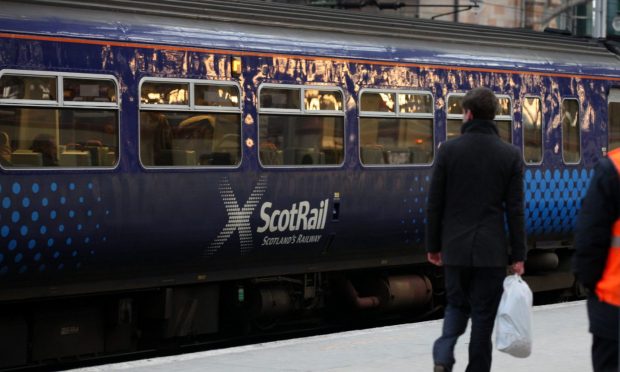 The east coast railway line remains closed between Dundee and Montrose due to a gas leak. Image: Danny Lawson/PA Wire.
