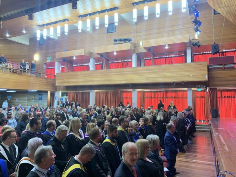 Family and friends crowded into Elgin Town Hall to celebrate the UHI Moray class of 2022. By Garrett Stell | DC Thomson
