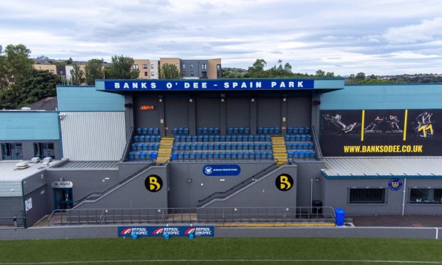 Spain Park, home of Highland League side Banks o' Dee. Image: Kenny Elrick/DC Thomson