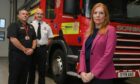 Community safety minister, Ash Regan, visited Aberdeen Scottish Fire and Rescue Service station to discuss fire safety in run up to Bonfire Night. Image: Kenny Elrick.