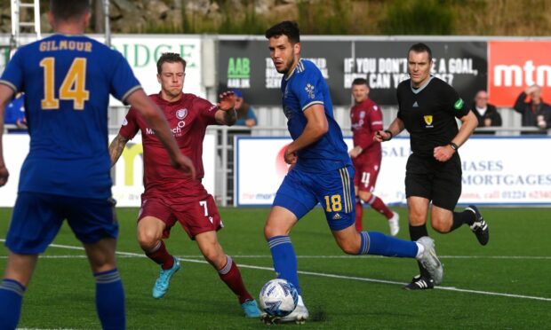 Cove Rangers defender Jack Sanders. Image: Kenny Elrick/DC Thomson