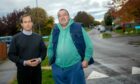 Eday Road resident John Green, pictured right, fears a serious accident could happen on Eday Road. Also pictured: Councillor Martin Greig. Image: Kath Flannery/DC Thomson