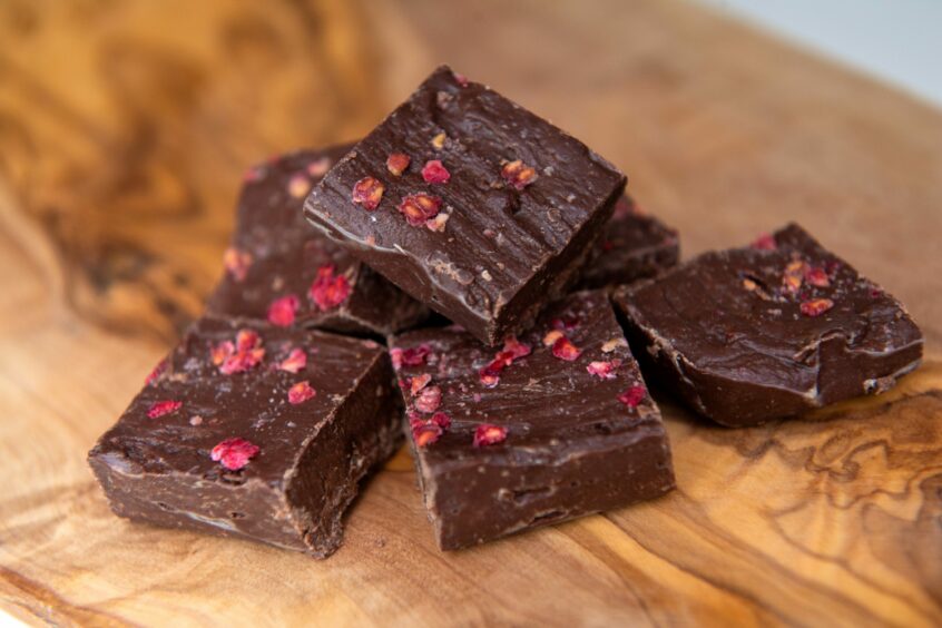 The dark chocolate and raspberry fudge is always in demand.