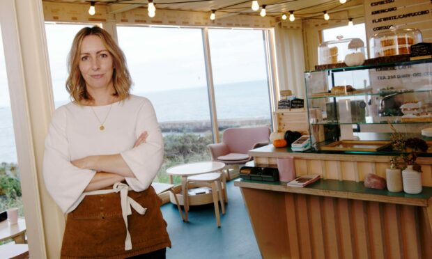 Nikki Leys, owner of The Liberty Kitchen, is loving running her dream cafe at Greyhope Bay. Image: Kath Flannery / DC Thomson