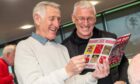 Keith Davidson and Malcolm Steele at a Football Memories session at Balmoral Stadium, Aberdeen, Image: Kath Flannery/ DC Thomson