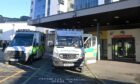 Ambulances stationed outside the emergency department at Aberdeen Royal Infirmary. Image: Kami Thomson/ DC Thomson