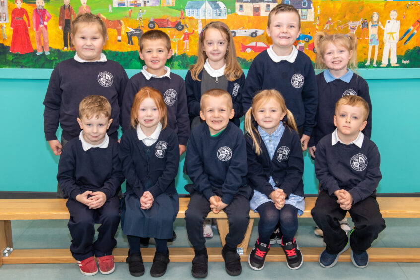 Miss Gillian Gallacher's P1a class at Rothienorman Primary School