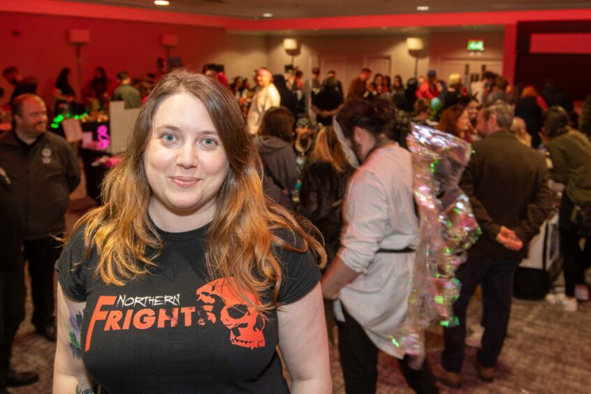 Laura Ripley at Aberdeen Horror Con at the Aberdeen Altens Hotel.