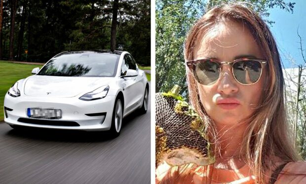 Kamila Gaska vandalised a Model 3 Long Range Tesla.