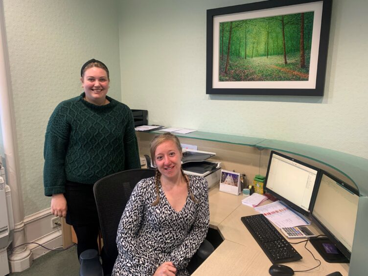 Atholl Scott Financial Services' Kirsty and Rhiannon in Aberdeen