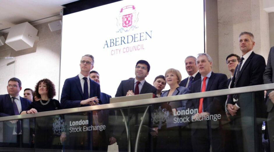 Aberdeen City Council issued £370m in bonds on the London Stock Exchange in 2016: the first Scottish local authority to generate income that way. Image: Aberdeen City Council