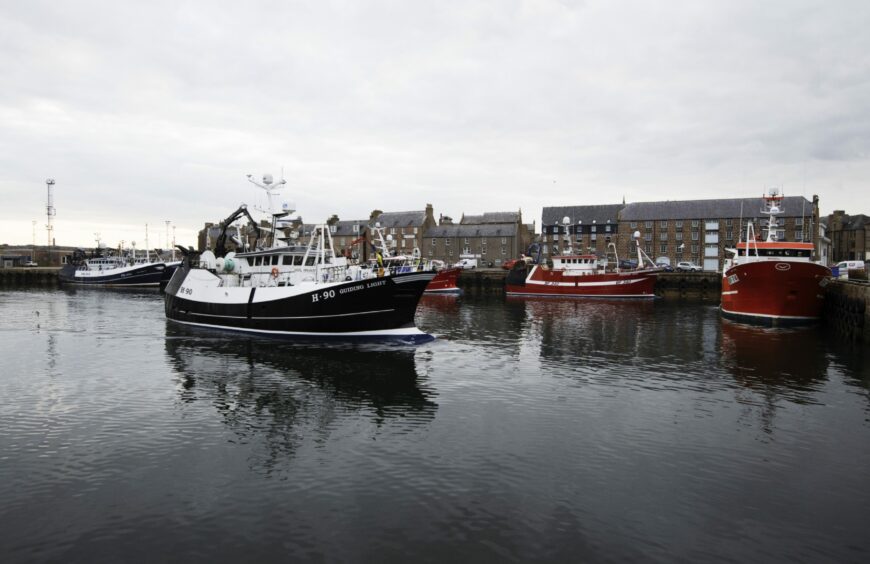 Boat at Peterhead Harbour.