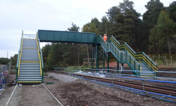The new footbridge at Petty level crossing. Image: Network Rail.