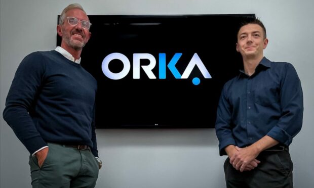 Duncan Booth, managing director of ORKA with renewables solutions manager, Tero Luoma.