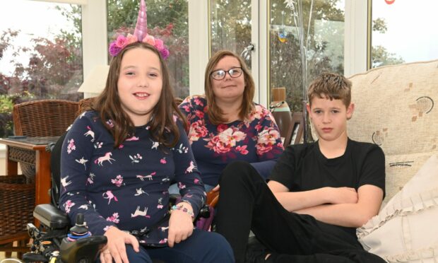 Allyson Townhill and her children Lucy and Roy are grateful for the support they receive from charity Charlie House. Image: Paul Glendell