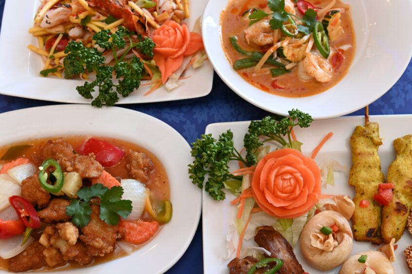 Some examples of dishes available at Royal Thai