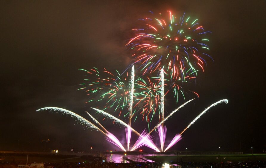A fireworks display in Aberdeen, 2015