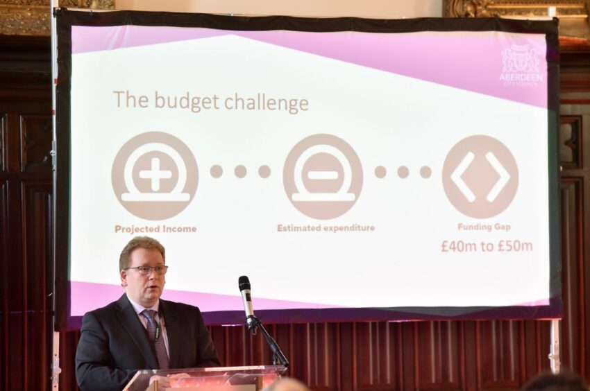 Aberdeen City Council's chief finance officer Jonathan Belford has warned the cost of borrowing to fund capital projects - including big money regeneration work - will be more expensive after the last three months in politics. Image: Scott Baxter/DC Thomson.
