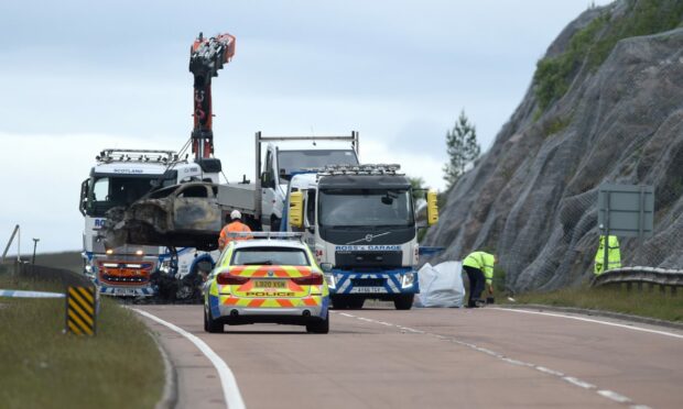 Three people died in the crash near the Slochd summit in July 2022. Image: DC Thomson