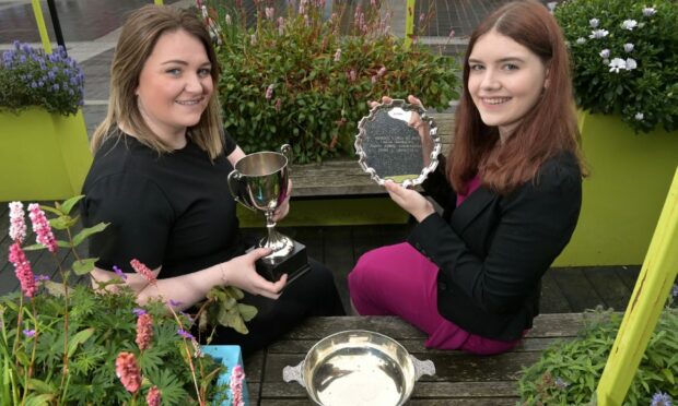 Kirsty Watt of Stornoway, pictured left, with Saffron Hanvidge of Inverness. Image: Sandy McCook/ DC Thomson.