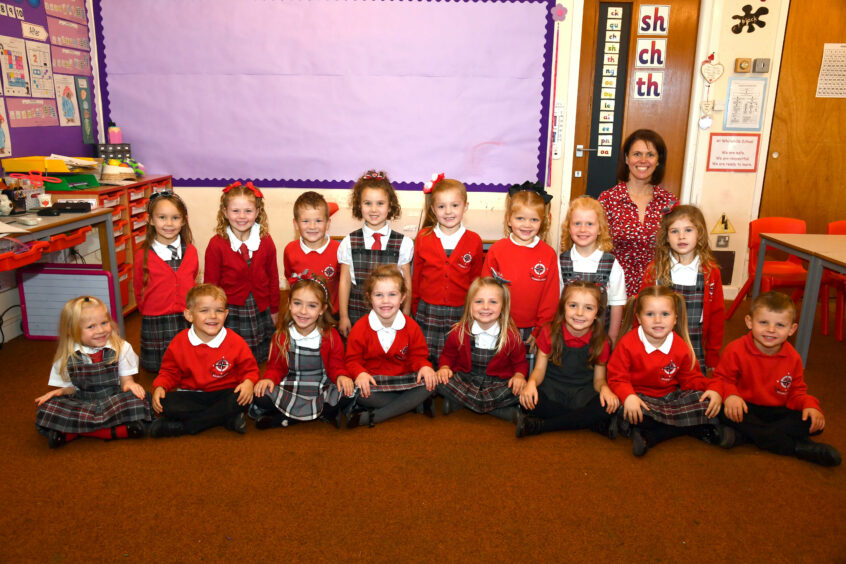 Whitehills Primary with their teacher Mrs Ledingham