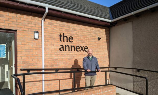 Reverend Paul McKeown outside Belhelvie Church's new Annexe, which will be officially opened on Sunday.