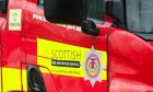 Scottish fire and rescue appliance, vehicle fire in Aberdeen