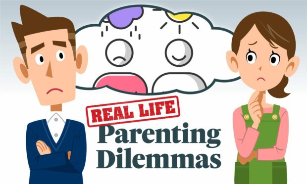 A graphic showing real life parenting dilemmas and an image to represent seasonal affective disorder