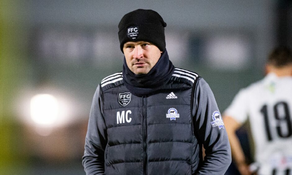 Fraserburgh manager Mark Cowie. Image: Wullie Marr