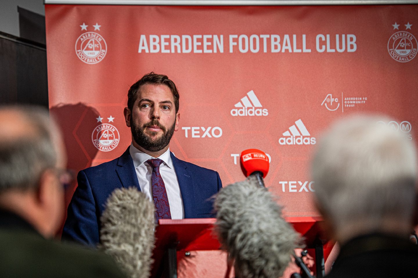 AGCC policy adviser Fergus Mutch presented the economic impact report, projected a new Aberdeen FC stadium at the beach could be worth £1bn for the city. Image: Wullie Marr/DC Thomson.