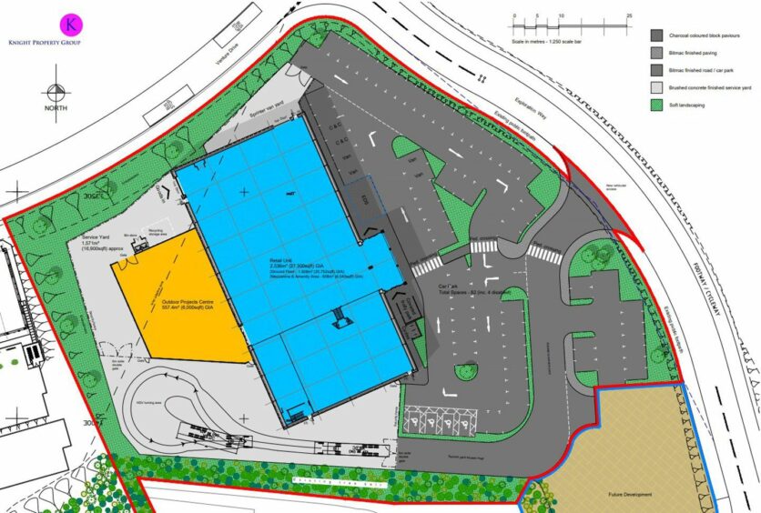 Planning documents reveal how the new Wickes site at Westhill could look. Supplied by Knight Property Group Date