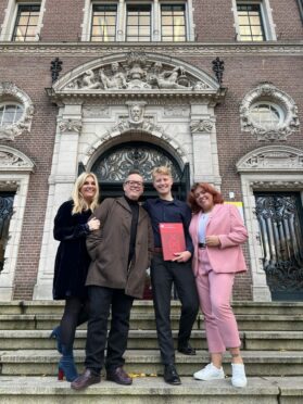 Yvie and family at her son's graduation in Amsterdam.