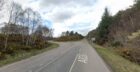 A section of the A836 is closed near Lairg following an accident. Image: Google Maps.