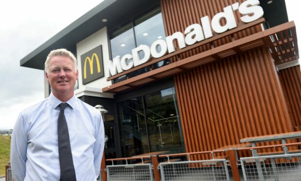 McDonald's franchisee Craig Duncan outside one of the fast food chain's Aberdeen outlets. Image: Darrell Benns/DC Thomson