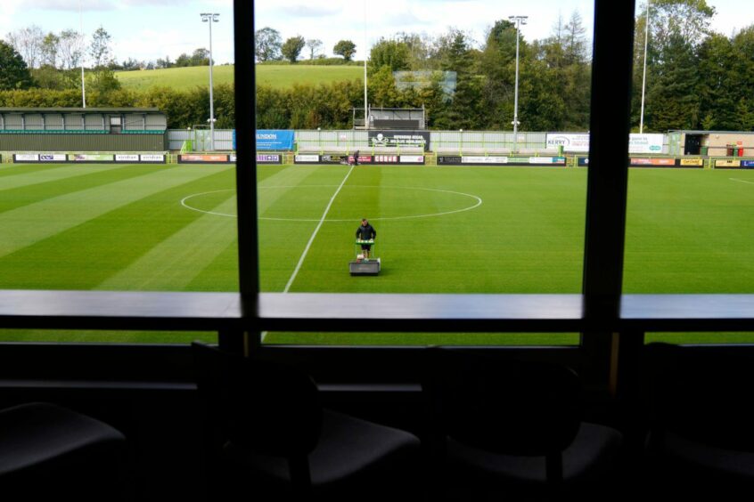 The New Lawn Stadium is home to the UK's most environmentally-friendly football club: Forest Green Rovers. A "favourite" of Aberdeen FC director Rob Wicks for their sustainable business operations. Image: WILL OLIVER/EPA-EFE/Shutterstock.