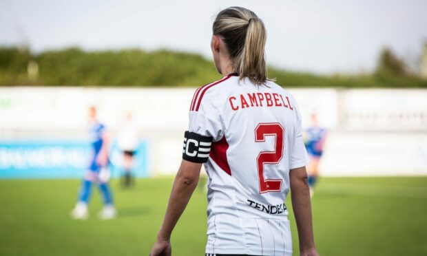 Aberdeen Women captain Loren Campbell. Image: Shutterstock.