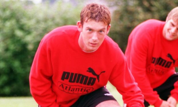 Stuart McCaffrey training with Aberdeen in 1998.