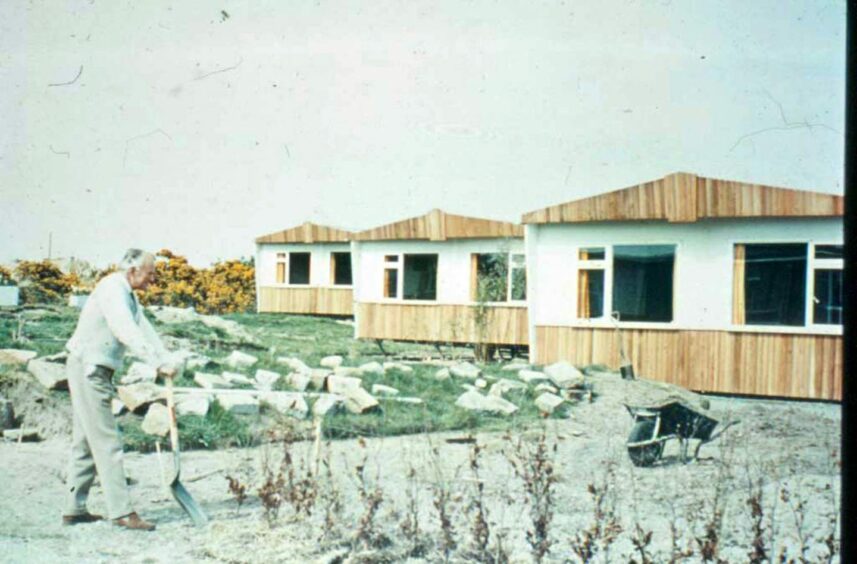 Back when there were only 17 bungalows at Findhorn Village in the 1960s.