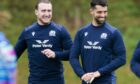 Stuart Hogg (L) and Adam Hastings are back in the Scotland side to play Fiji.