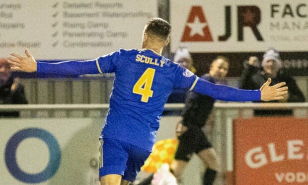 Connor Scully scored twice for Cove Rangers. Image: SNS